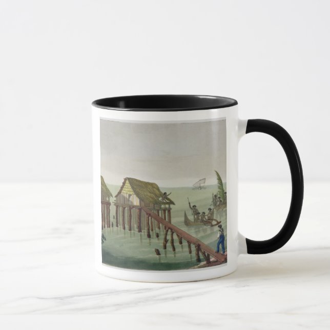 Mug Les habitations de la tribu de Papu, Rawak, (Droite)