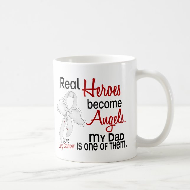 Mug Les héros deviennent cancer de poumon de papa (Droite)