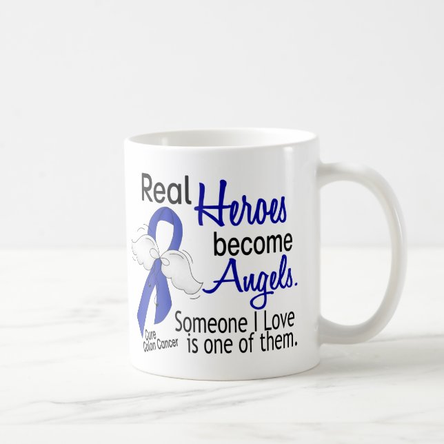 Mug Les héros deviennent cancer du colon d'anges (Droite)