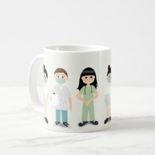 Mug Les héros Médicales cognent avec les infirmières e
