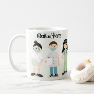 Mug Les héros Médicales cognent avec les infirmières e