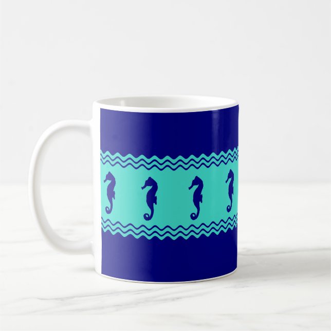 Mug Les hippocampes côtiers turquoise (Gauche)
