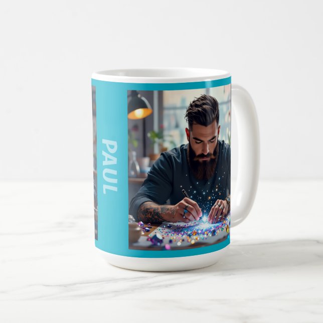 Mug Les hommes aiment également l'art diamant (Devant droit)