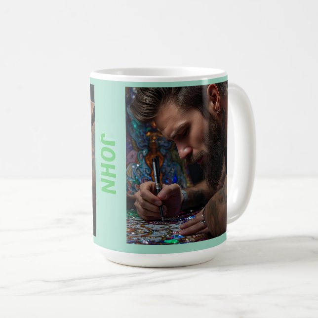 Mug Les hommes aiment également l'art diamant (Devant droit)