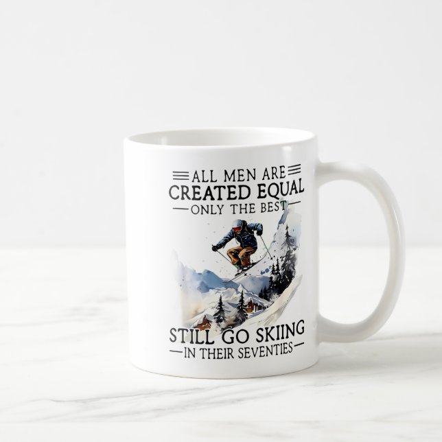 Mug Les hommes continuent d'aller skier 70 hiver Srts  (Droite)