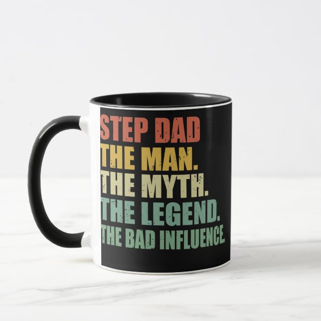 Mug Les Hommes Étape Papa L'Homme Le Mythe La Légende  (Gauche)