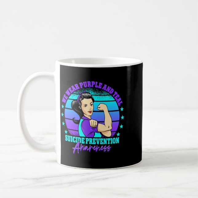 Mug Les hommes portent du violet et du sarcelle pour l (Gauche)