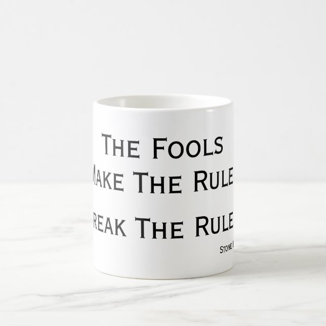 Mug Les imbéciles établissent les règles, les règles (Centre)