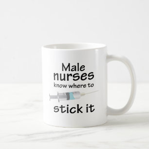 Mug Les infirmières de mâle savent où le coller