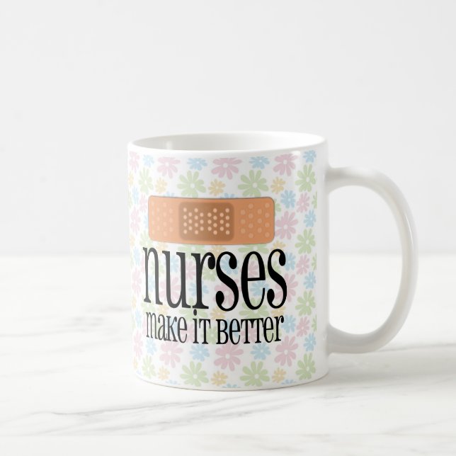 Mug Les infirmières le rendent meilleur, bandage (Droite)
