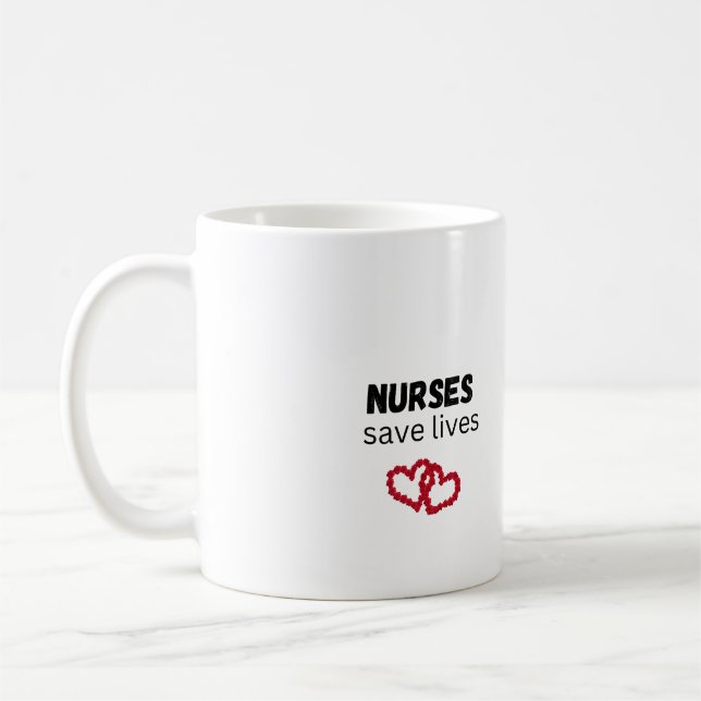 Mug Les infirmières sauvent des vies (Gauche)