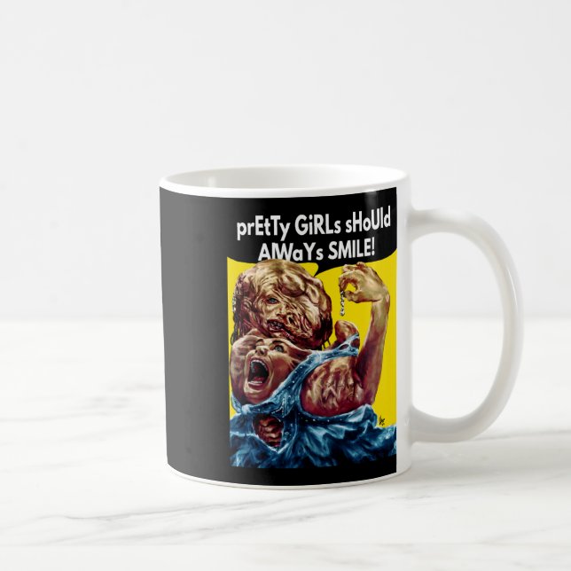 Mug Les jolies filles devraient toujours sourire ! Aut (Droite)