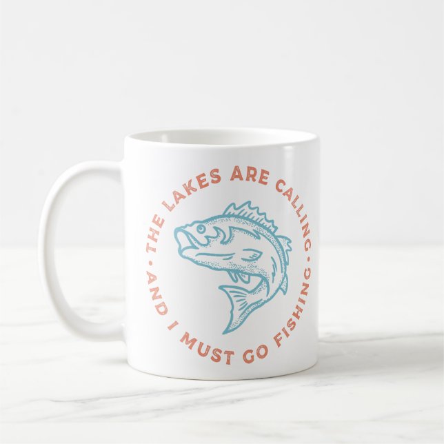 Mug Les lacs appellent doivent aller à la pêche (Gauche)
