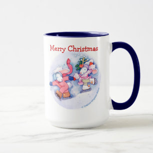 Mug Les lapins de patinage Noël