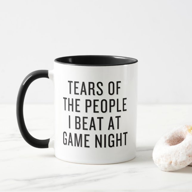Mug Les larmes des gens que je bat à la nuit du jeu Dr (Avec donut)
