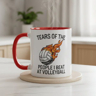 Mug Les larmes des gens que je bat au volleyball drôle
