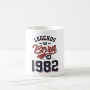 Mug Les légendes sont nées en 1982 Cadeau d'anniversai