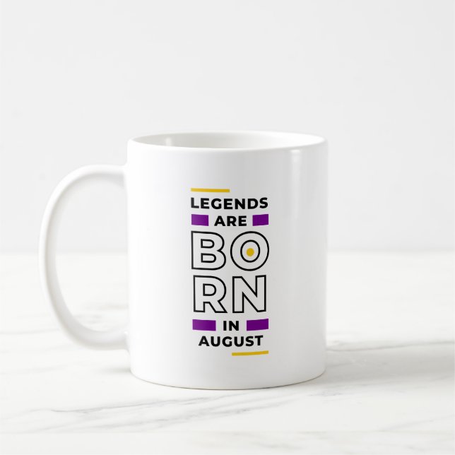 Mug Les légendes sont nées en août (Gauche)
