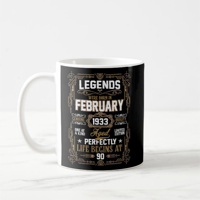 Mug Les Légendes Sont Nées En Février 1933 90E Anniver (Gauche)