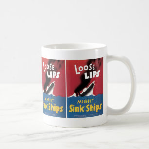 Mug Les lèvres lâches pourraient couler des bateaux