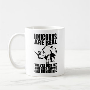 Mug Les licornes sont vraies - Ce sont des rhinocéros