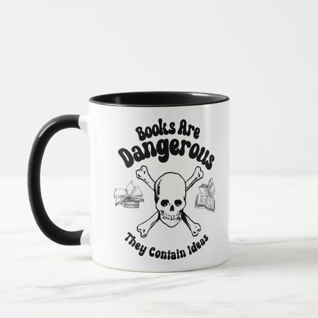 Mug Les livres sont dangereux (Gauche)