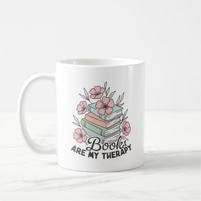 Mug Les livres sont ma thérapie  (Gauche)