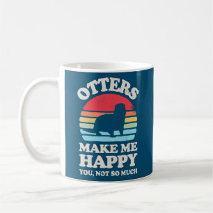 Mug Les loutres me rendent heureux Sunset Retro pour h