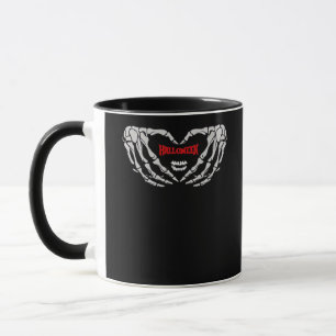 Mug Les Mains De Squelette Se Plier Dans Un Coeur. Hal