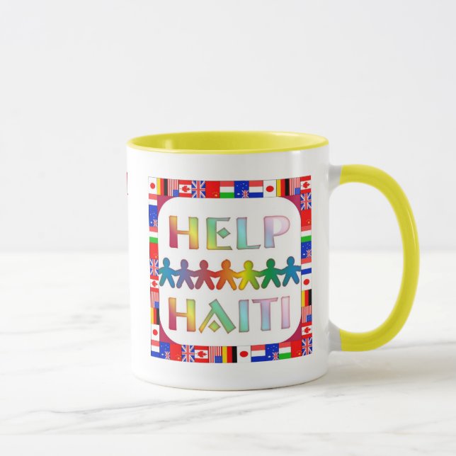 Mug Les mains pour aider Haïti à museler (Droite)
