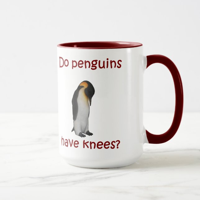 Mug Les manchots ont-ils des genoux? (Droite)