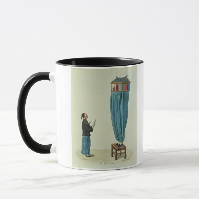 Mug Les marionnettes, gravées par la Mlle. Formentin, (Gauche)