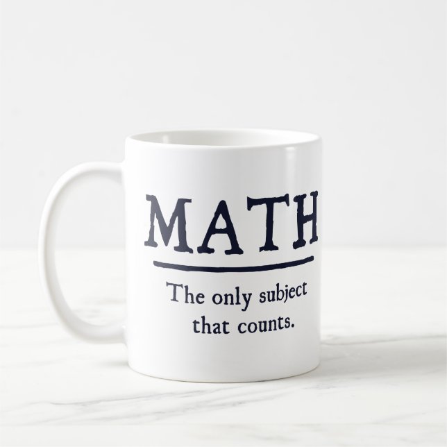 Mug Les Maths Le Seul Sujet Qui Compte (Gauche)