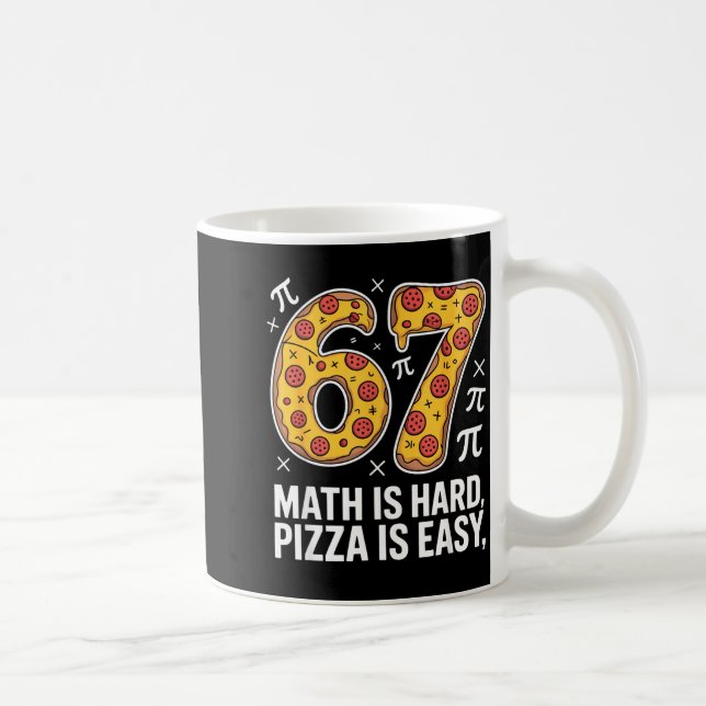 Mug Les maths sont difficiles, la pizza est facile, jo (Droite)