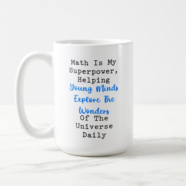 Mug Les maths sont mon superpouvoir Explorer les espri (Gauche)