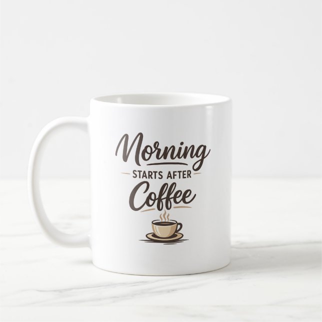 Mug Les matins commencent après le café – Amateur de c (Gauche)