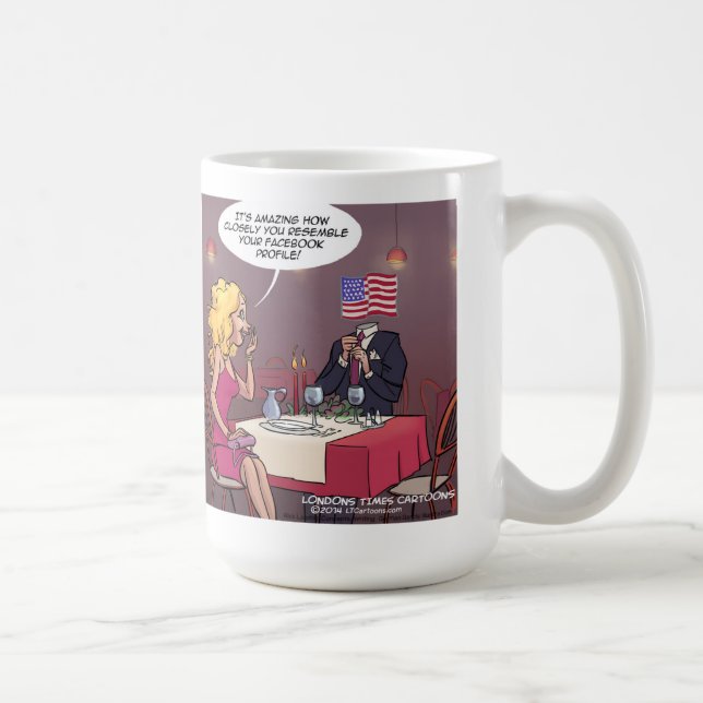 Mug Les médias sociaux Dating Funny (Droite)