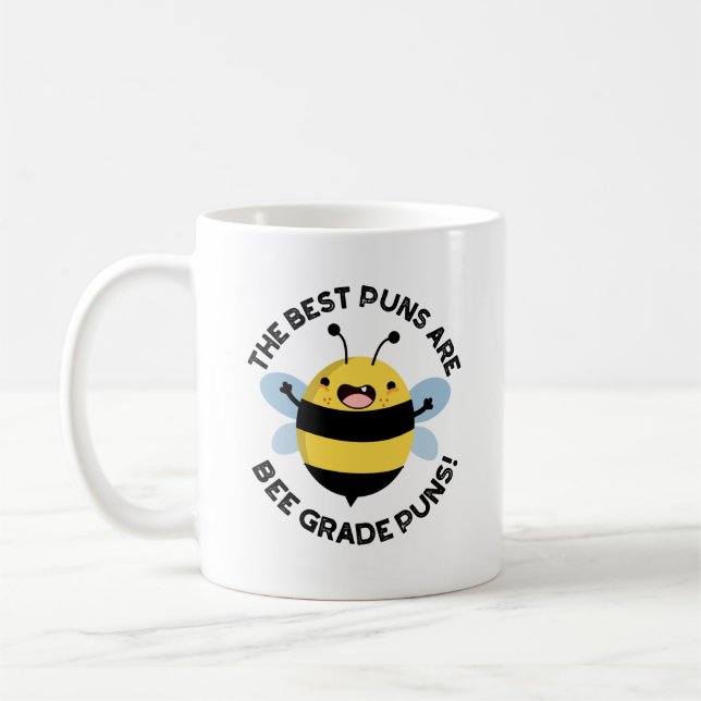 Mug Les Meilleures Puns Sont Les Puns De Niveau Abeill (Gauche)
