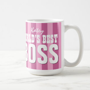 Mug Les meilleures rayures de rose du PATRON du monde