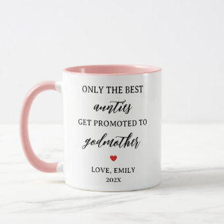 Mug Les meilleures tantes sont promues marraine