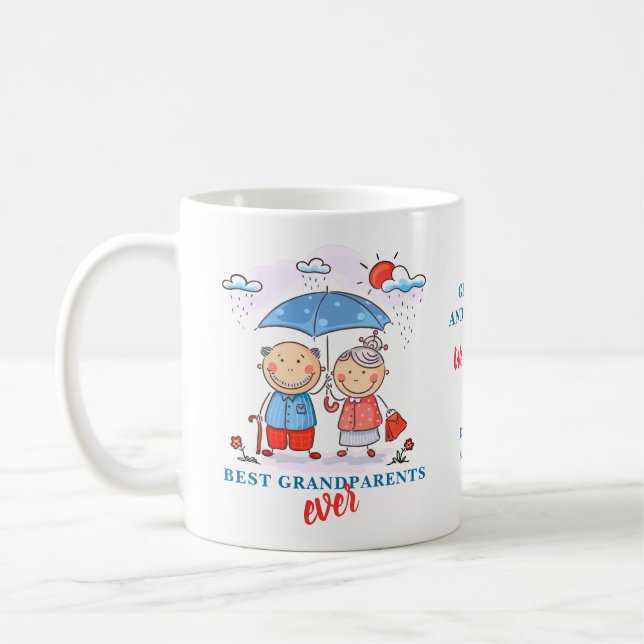 Mug Les Meilleurs Grands-Parents jamais dessiné Person (Gauche)