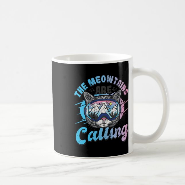 Mug Les Meowtains Appelent Ski Goggles Snowboard (Droite)