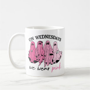 Mug Les mercredis nous portons le gang de fantôme rose