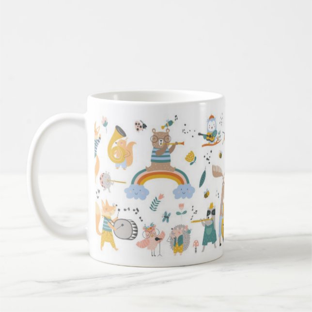 Mug Les mignons Animaux Jouant Des Instruments De Musi (Gauche)