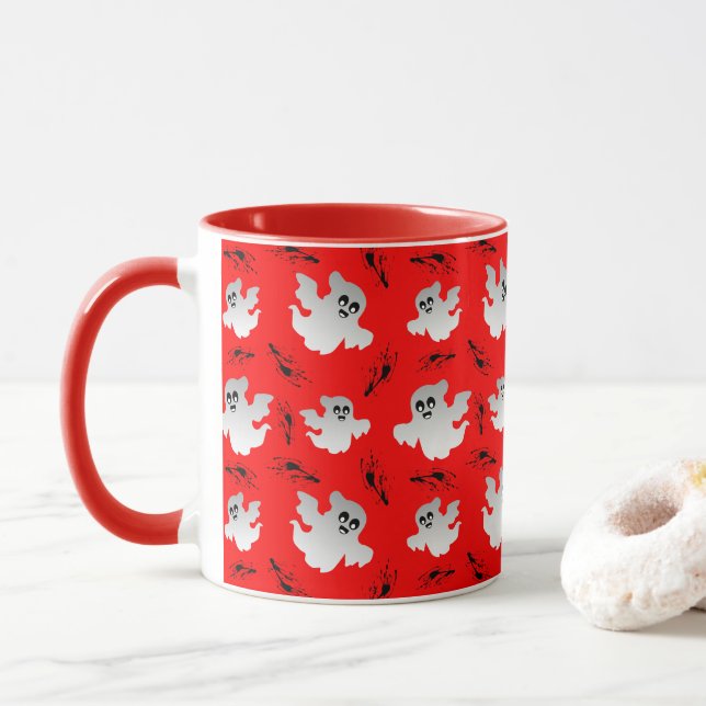 Mug Les mignons fantômes d'Halloween (Avec donut)