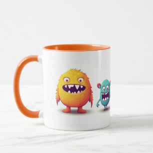 Mug Les mignons monstres Orange