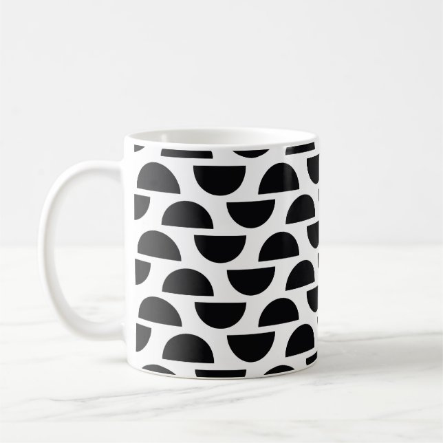 Mug Les moitiés noires du cercle créent une simple par (Gauche)