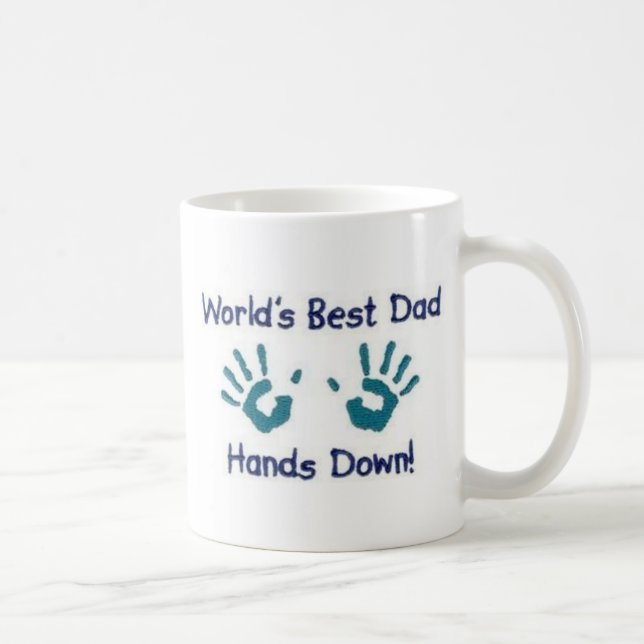Mug Les mondes le meilleur papa, mains attaquent vers (Droite)