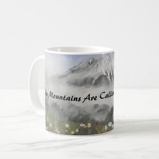 Mug Les montagnes appellent et je dois aller ! (Devant gauche)