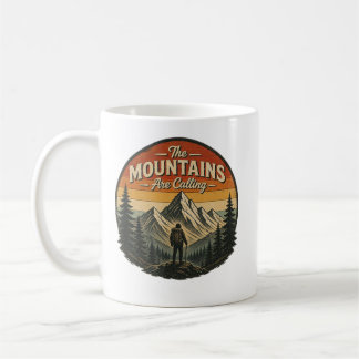 Mug Les montagnes appellent – Randonnée vintage